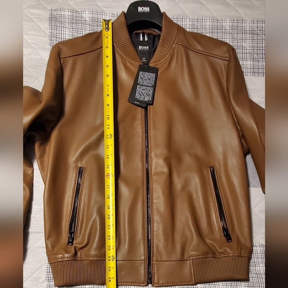 Brand new Boss leather bomber Jacket (Malban)Size 52 Read end of description - Picture 6 of 16